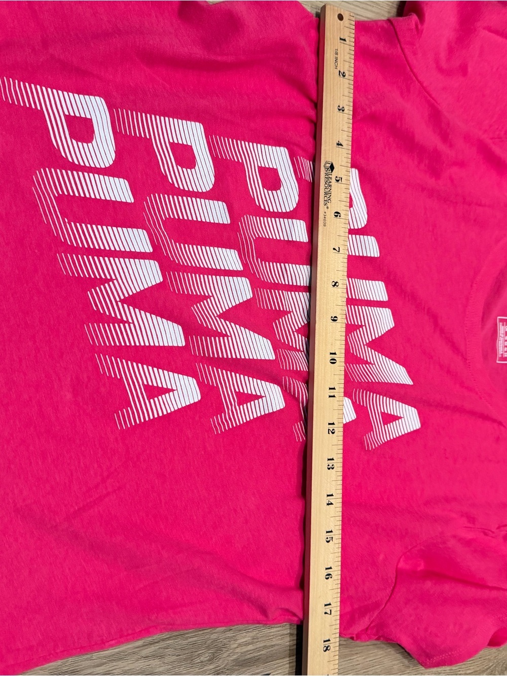 Puma Hot Pink Repeat Logo Tee - Picture 5 of 6